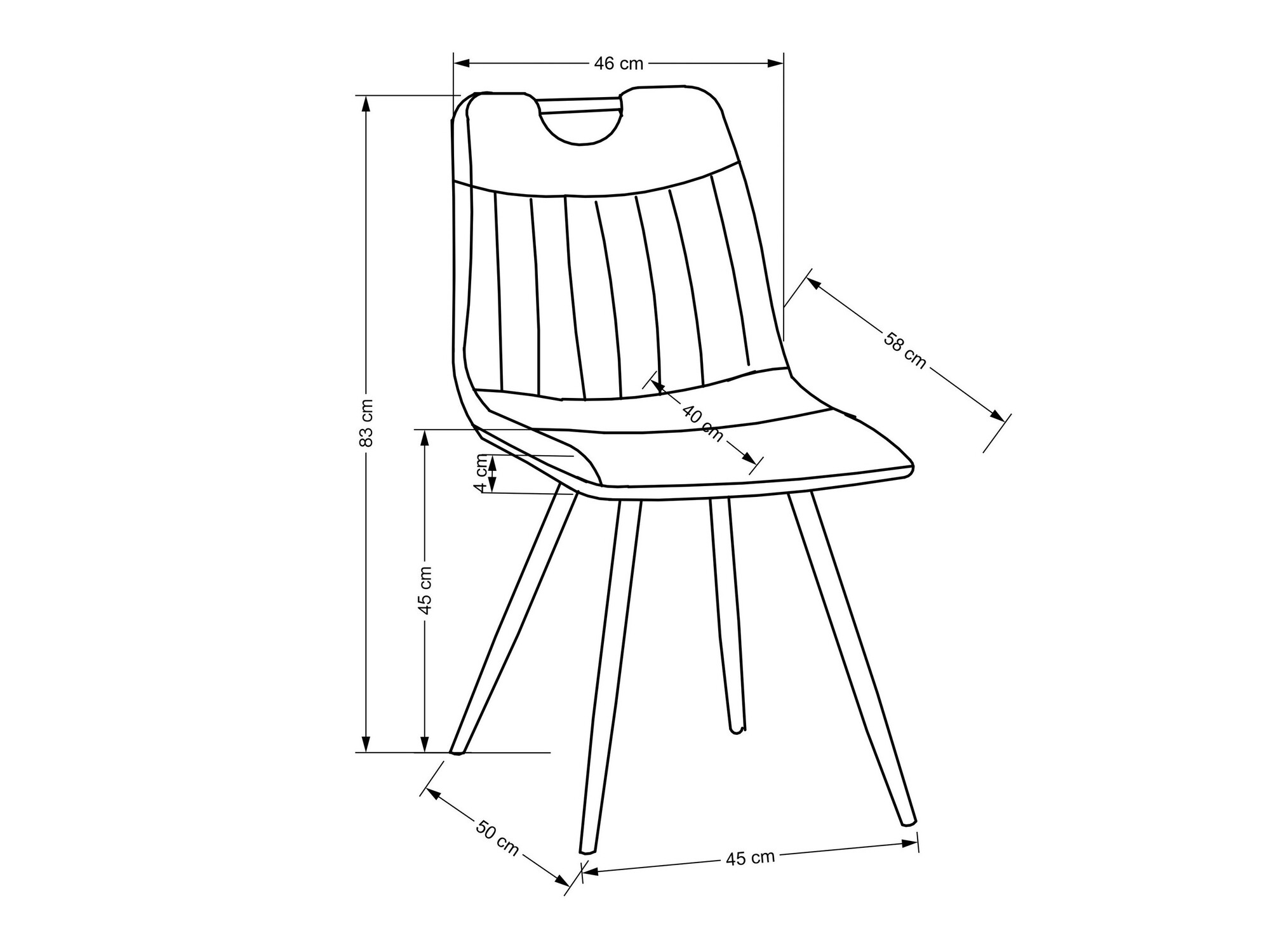 Chaise Houston 1644 (Jaune)