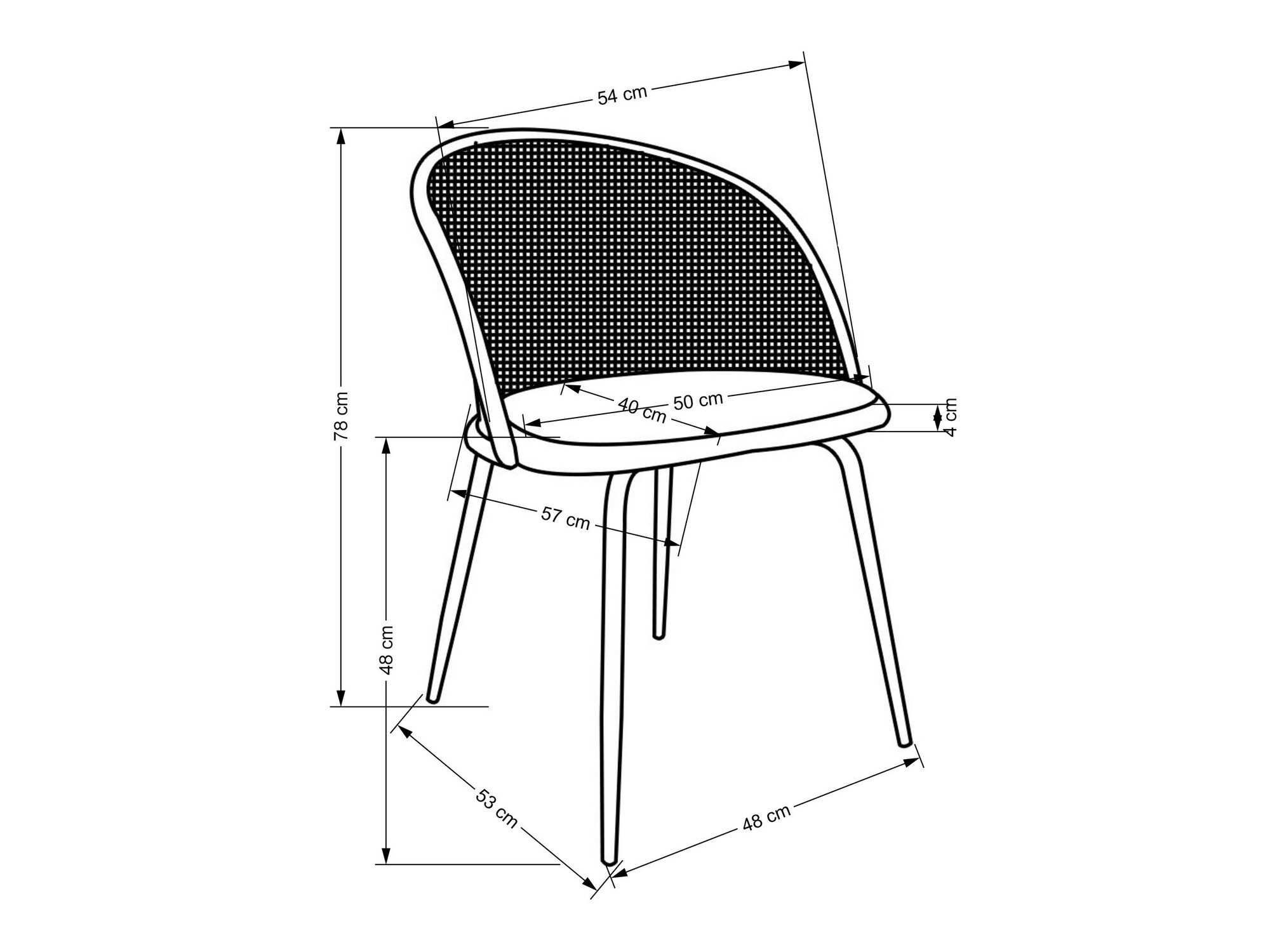 Chaise Houston 1646 (Gris)