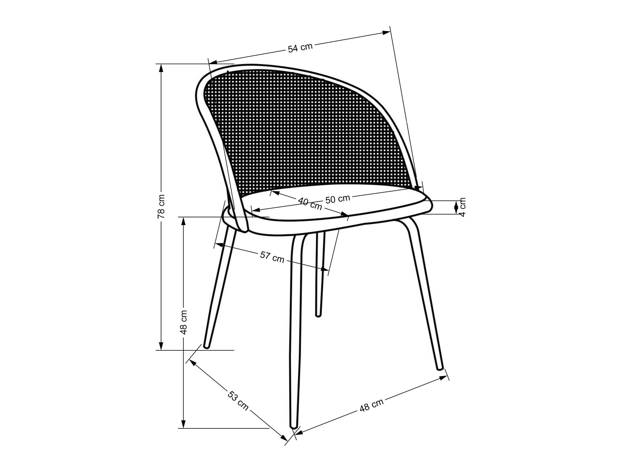 Chaise Houston 1646 (Vert)