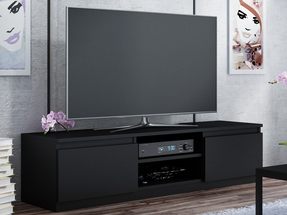Meuble TV Elbvelu 125 (Noir)