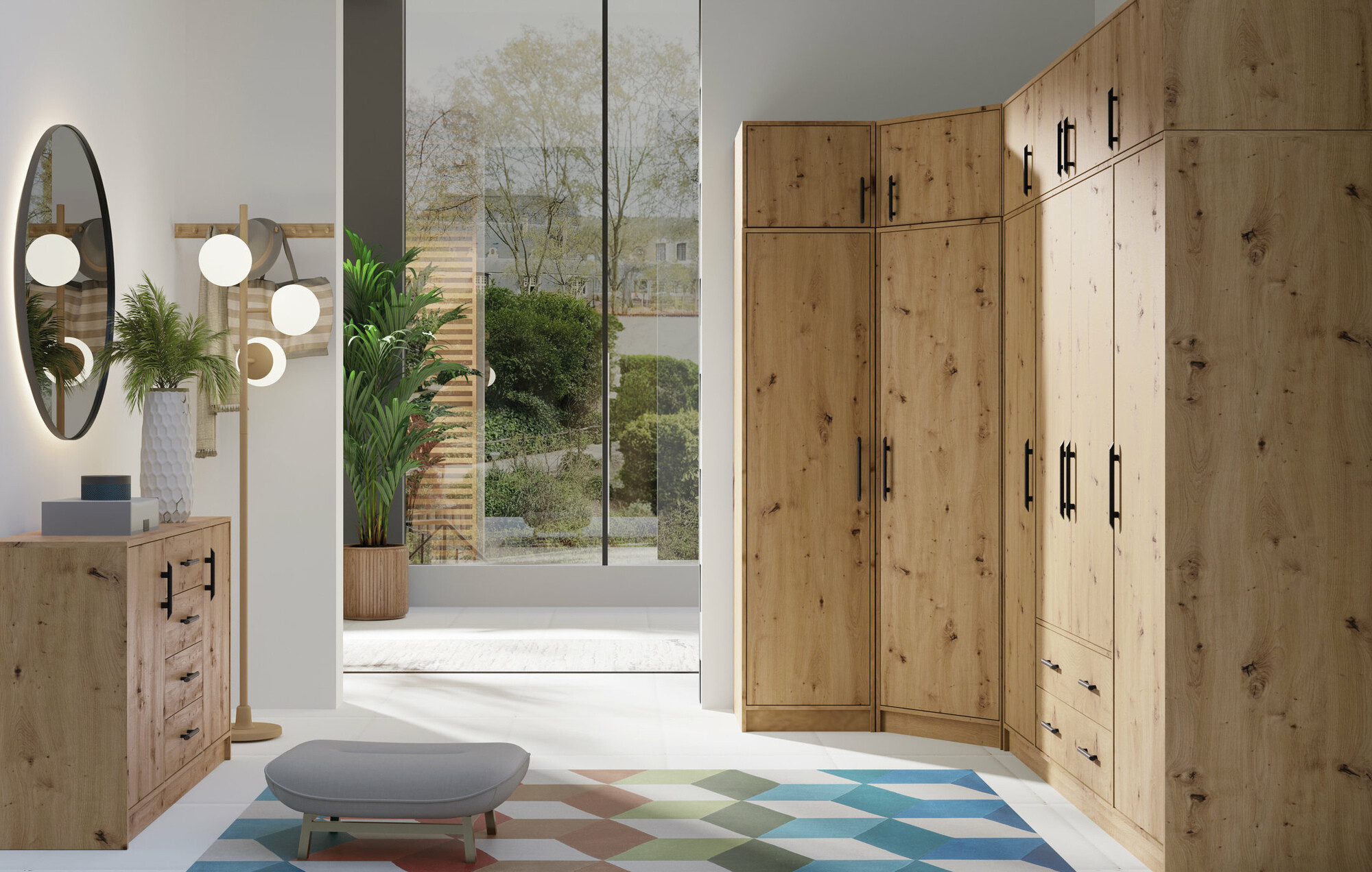 Armoire Cavmero 100 (Chêne Artisan)
