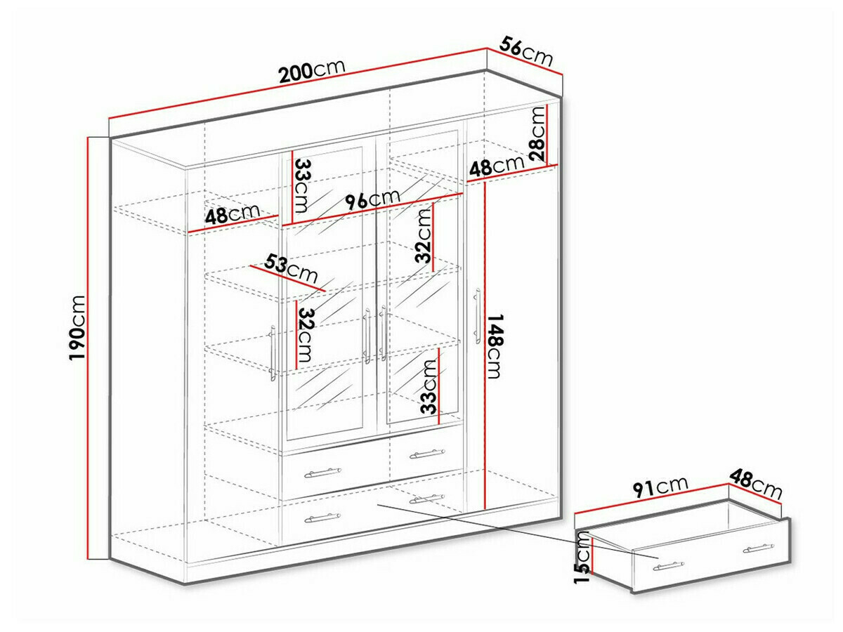 Armoire Cavmero 101 (Chêne Artisan)