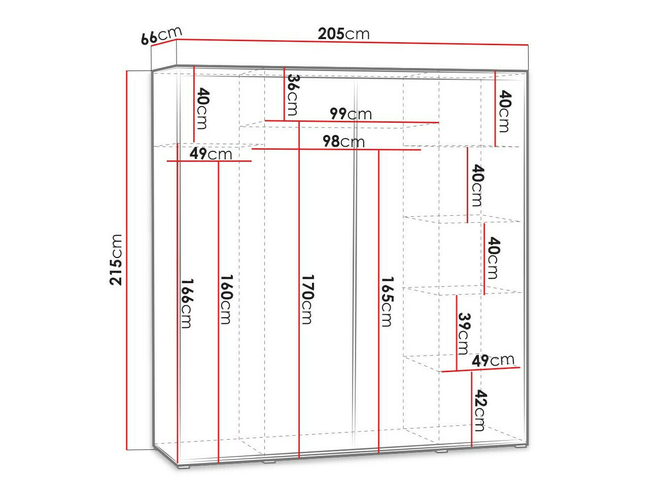 Armoire Murrieta 135 (Blanc)