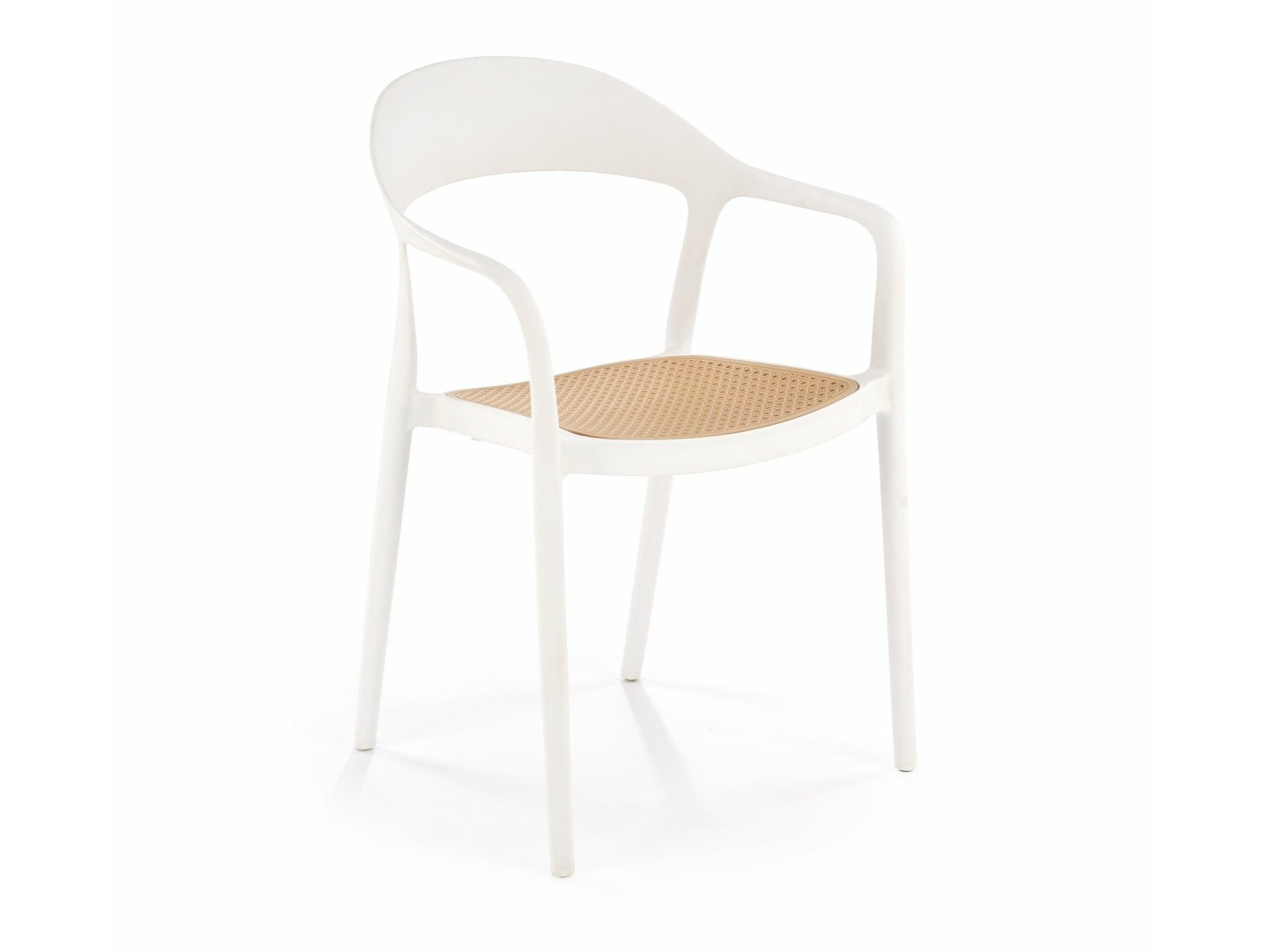 Chaise Houston 1673 (Blanc + Brun clair)