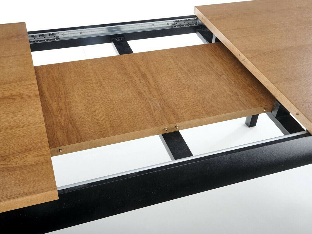 Table Houston 1202 (Chêne foncé + Noir)