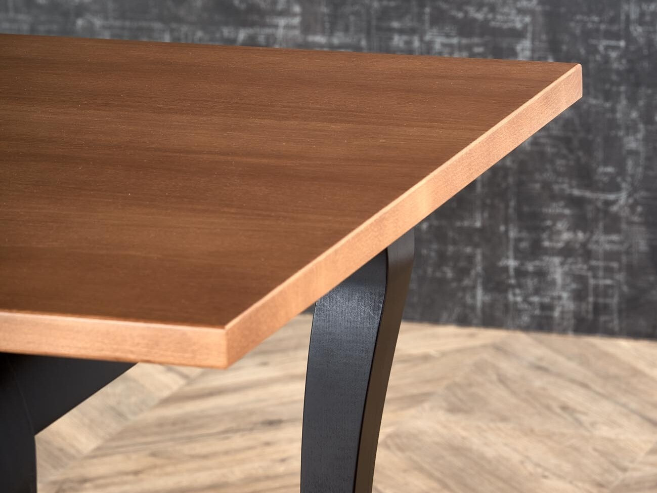 Table Houston 1202 (Chêne foncé + Noir)