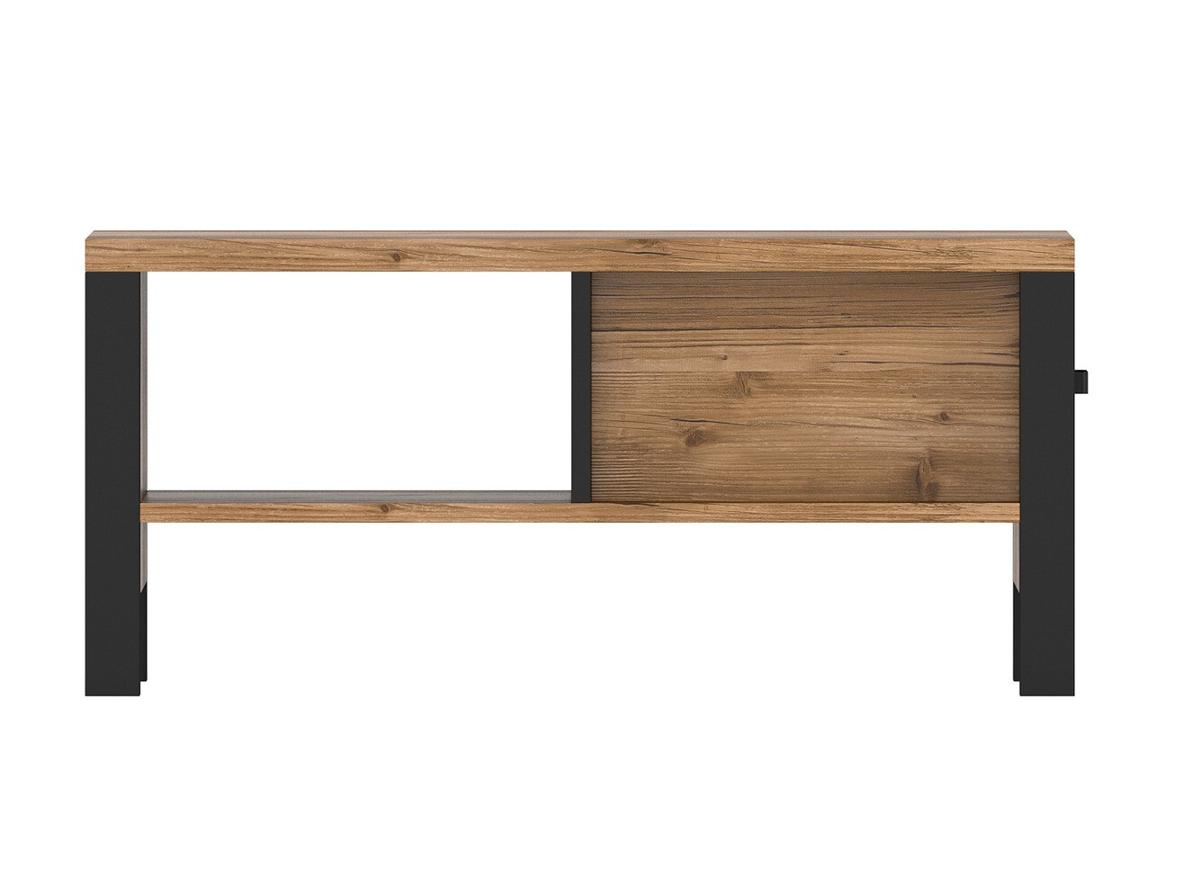 Table basse Tornua 107 (Épicéa foncé + Noir mat)