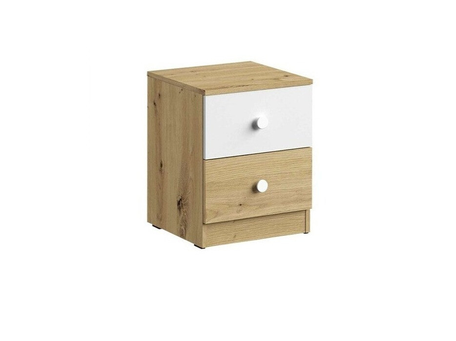 Table de chevet Almira 108 (Chêne Artisan + Blanc)