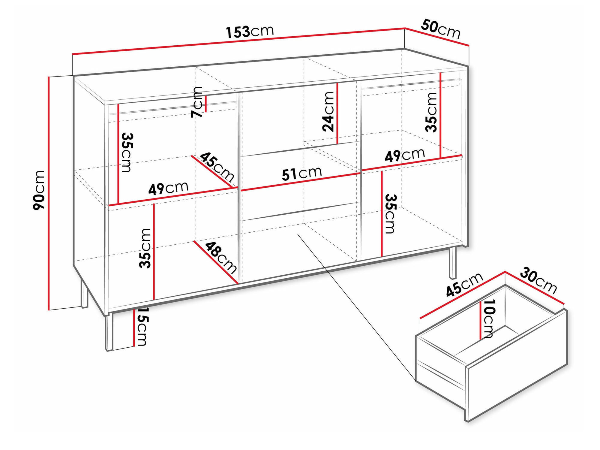 Commode Comfivo Delruva I (Noir)
