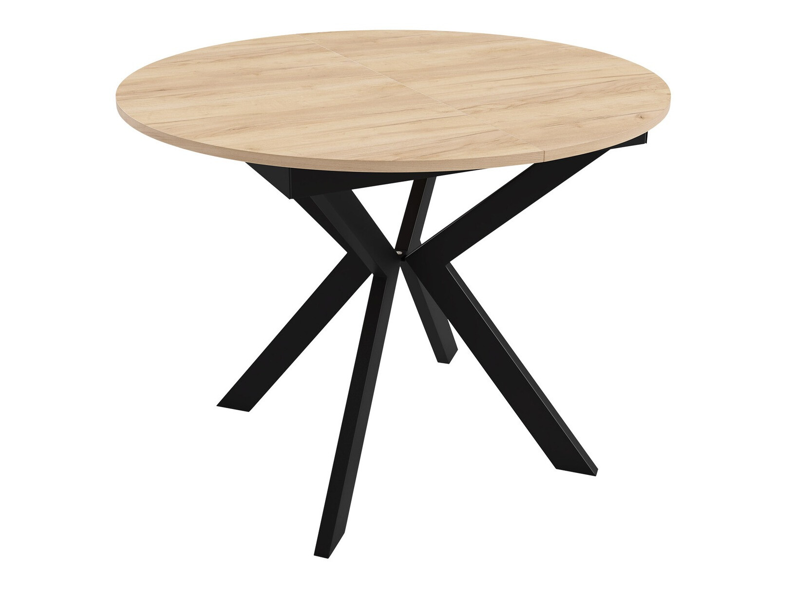 Table Oswego 112 (Noir + Chêne Craft doré)