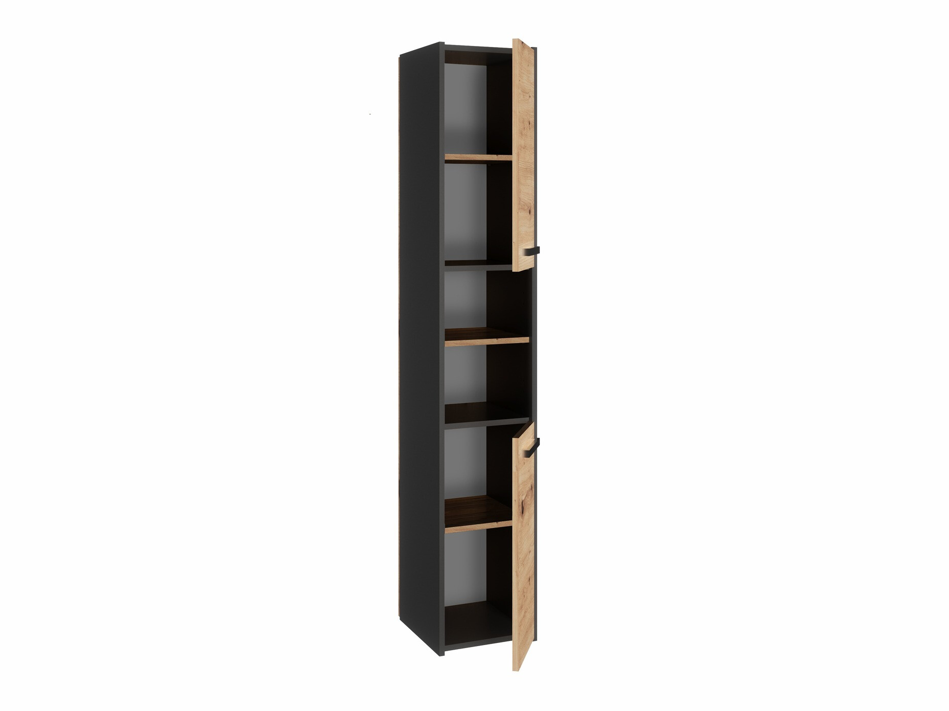 Armoire de bain à poser Mandeville 248 (Anthracite + Chêne Artisan)