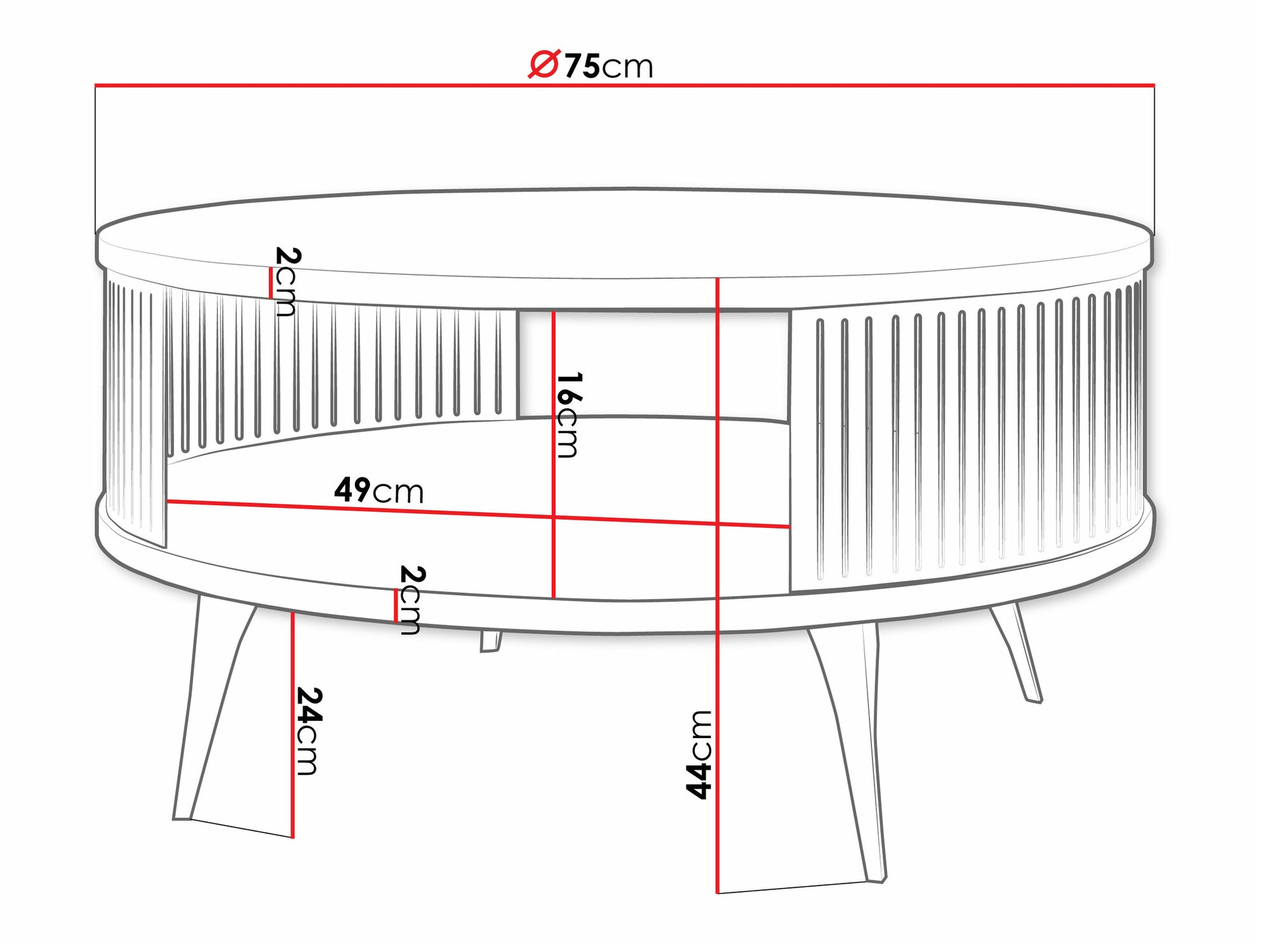 Table basse Vitum (Blanc)