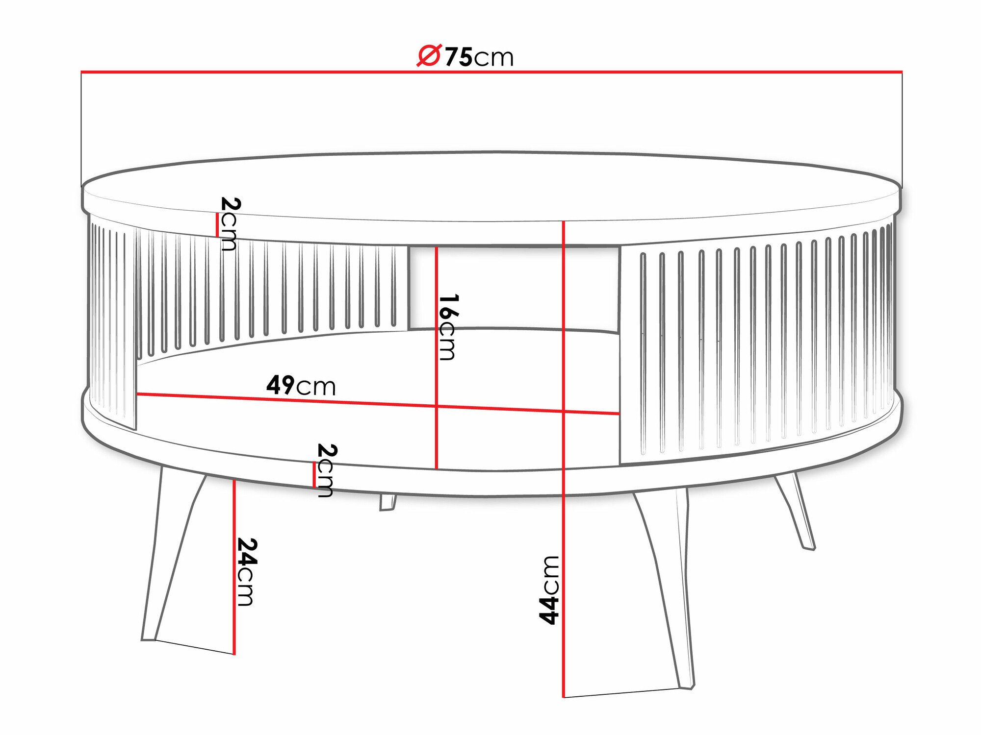 Table basse Vitum I (Doré + Marbre noir)