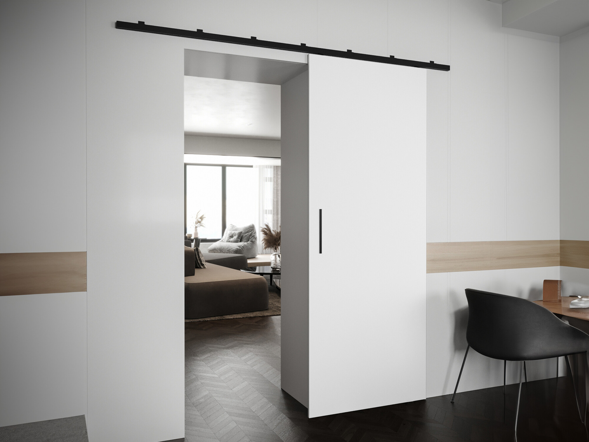 Porte coulissante Hartford 489 (Blanc)