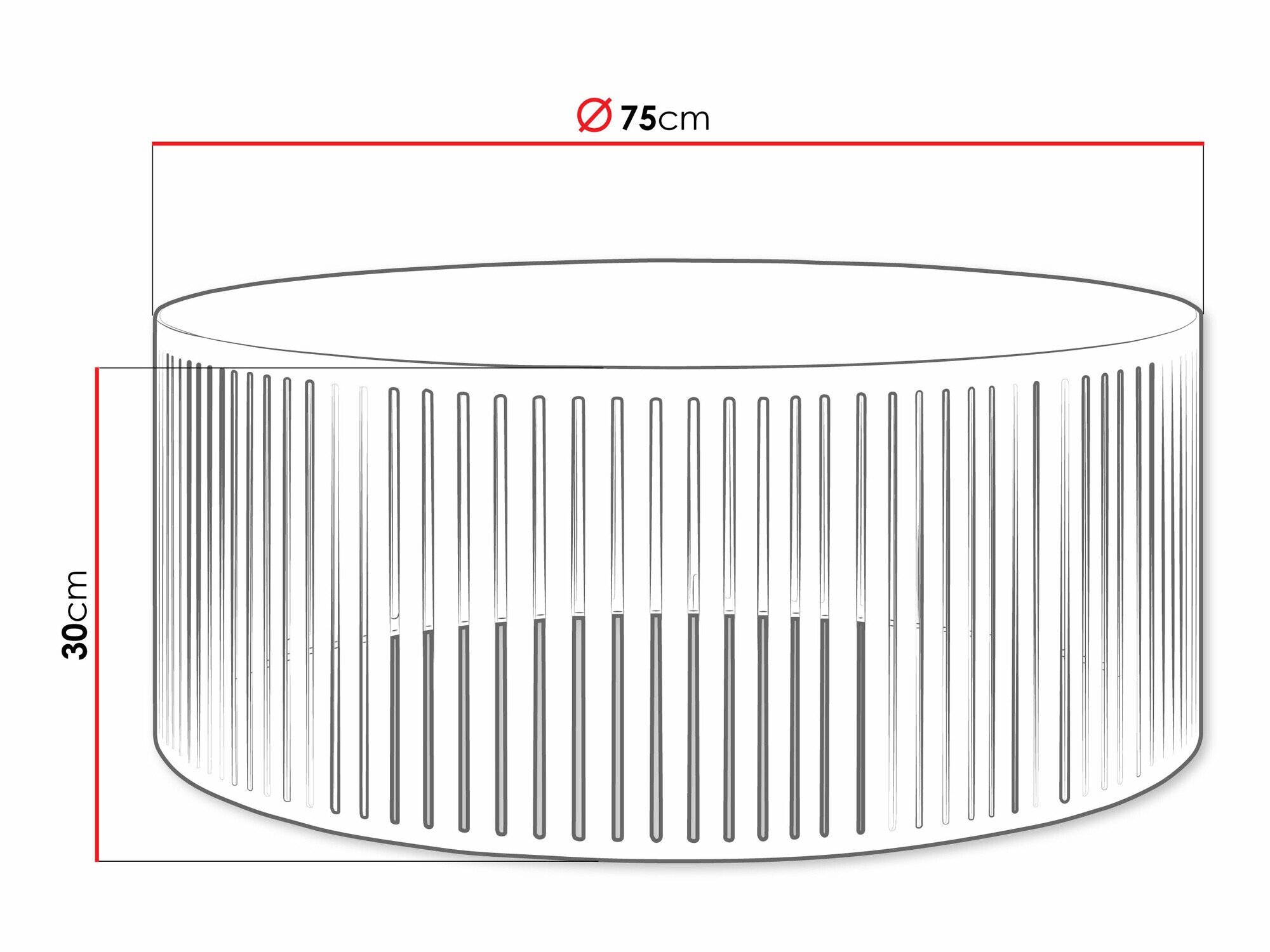 Table basse Prunis (Noir)