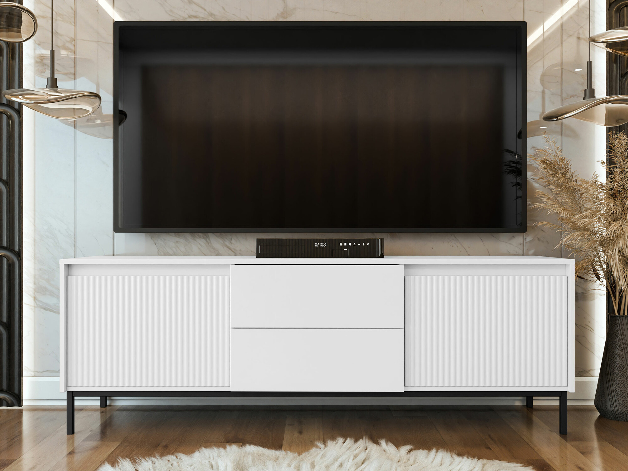 Meuble TV Comfivo Delruva I (Blanc)