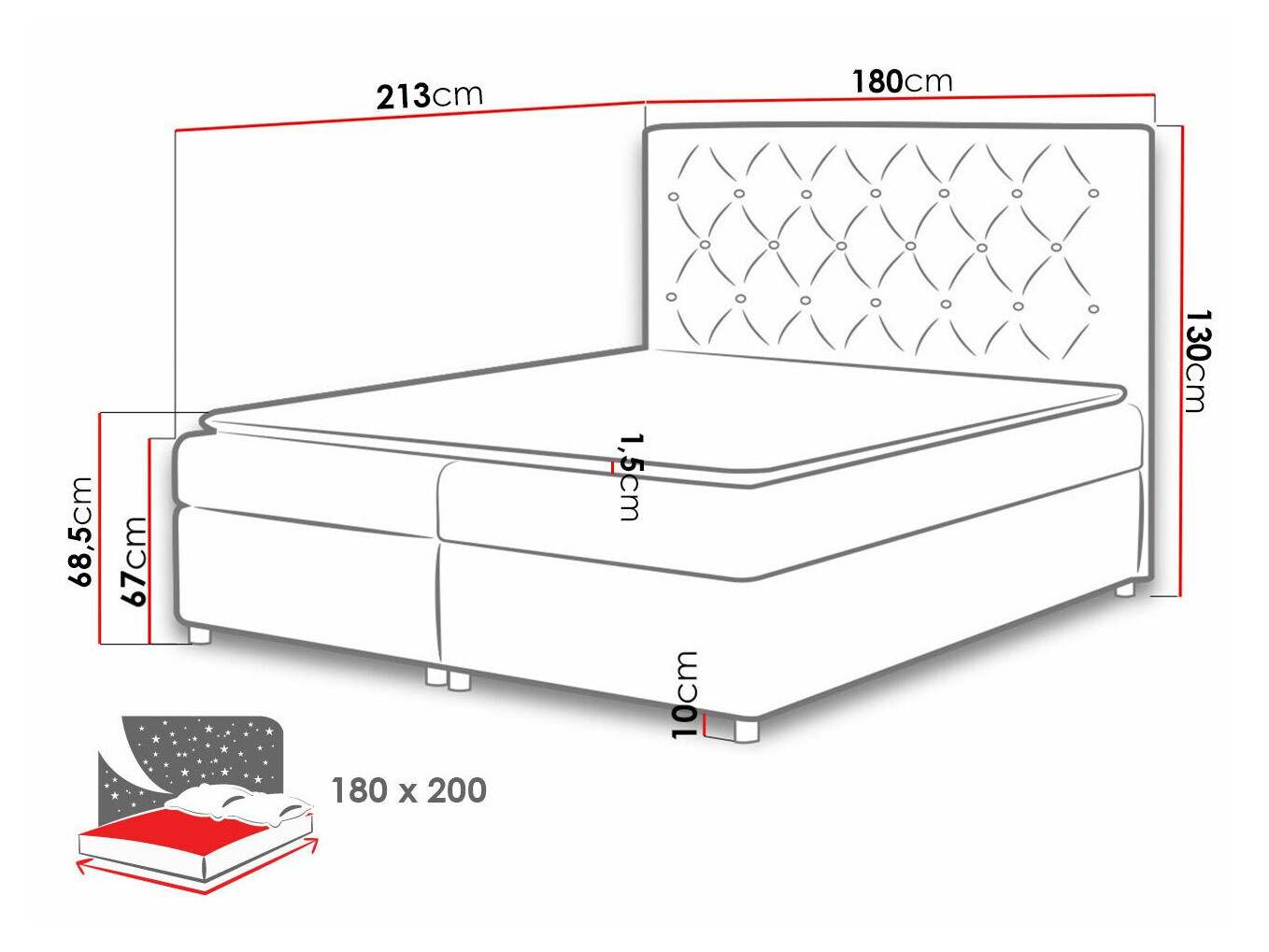 Lit boxspring Domus (Primo 8804)