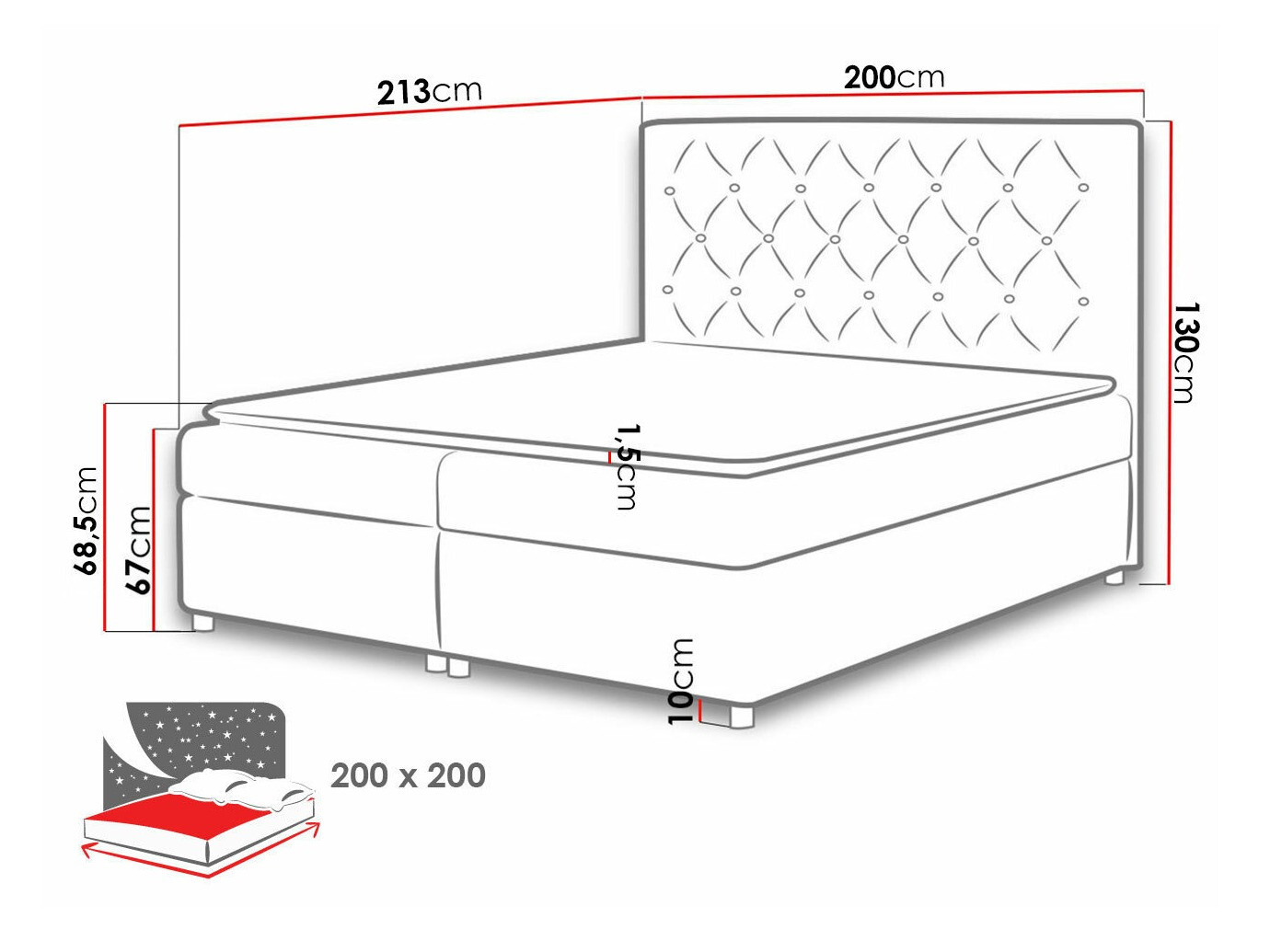 Lit boxspring Domus (Primo 8813)