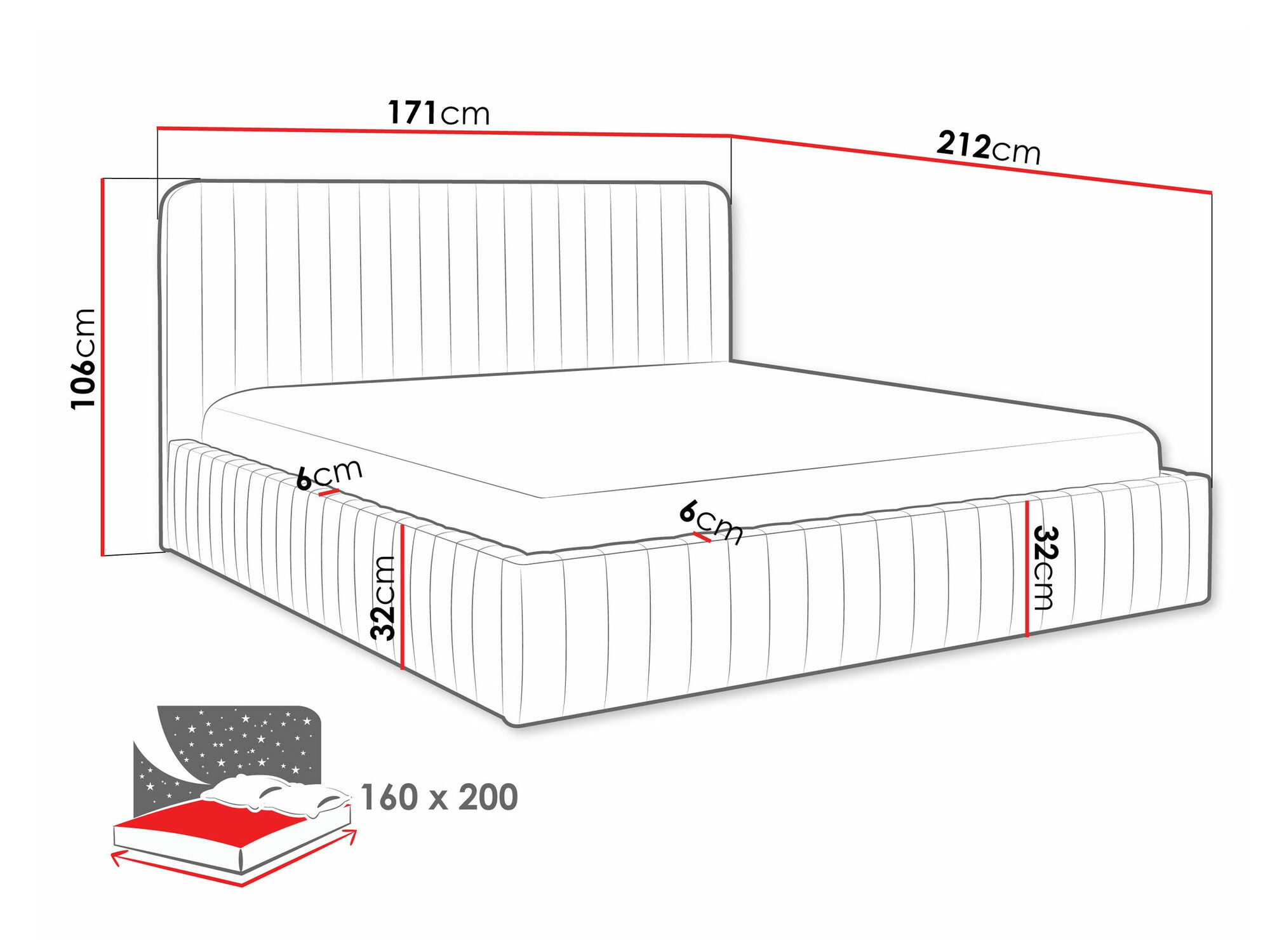 Lit TrendyNest Caprion (Velluto 02)