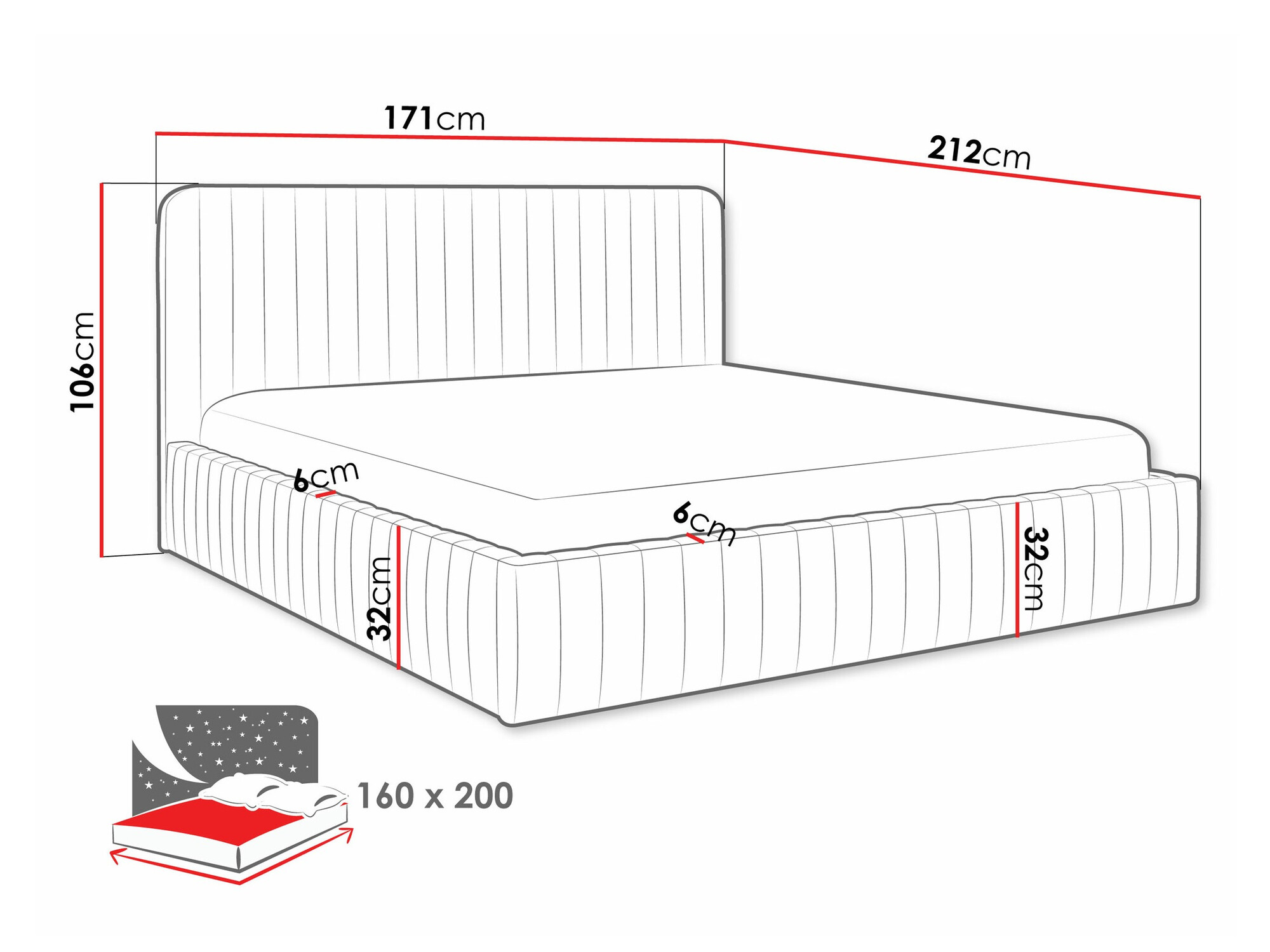 Lit TrendyNest Caprion (Velluto 18)