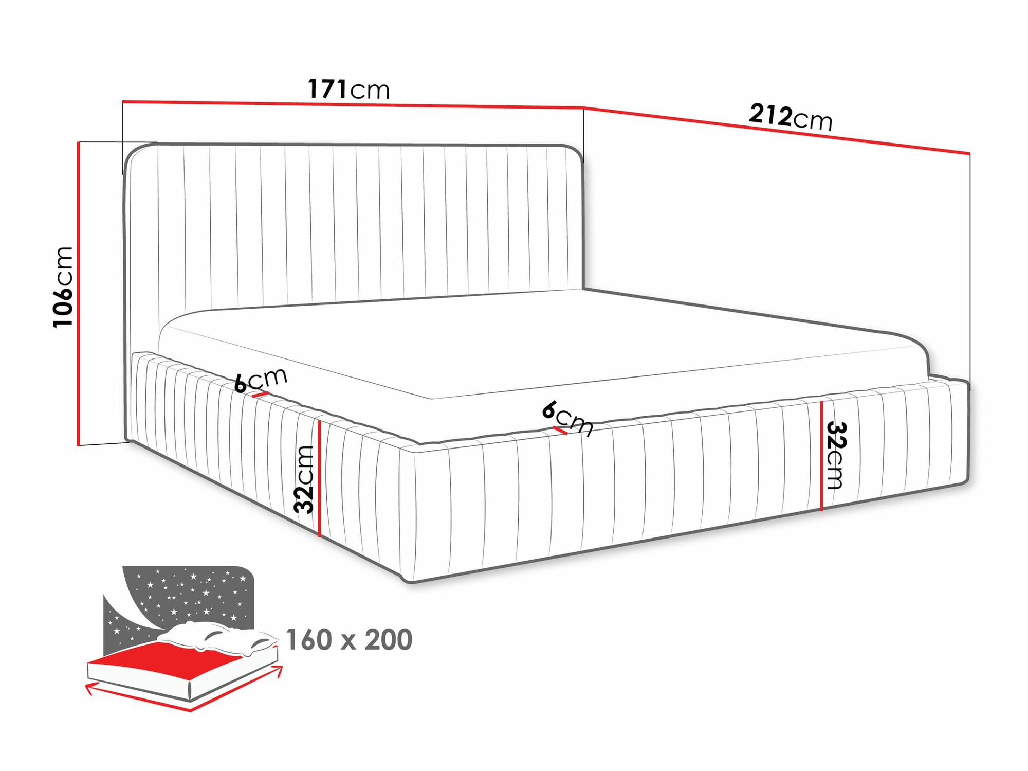 Lit TrendyNest Caprion (Velluto 25)