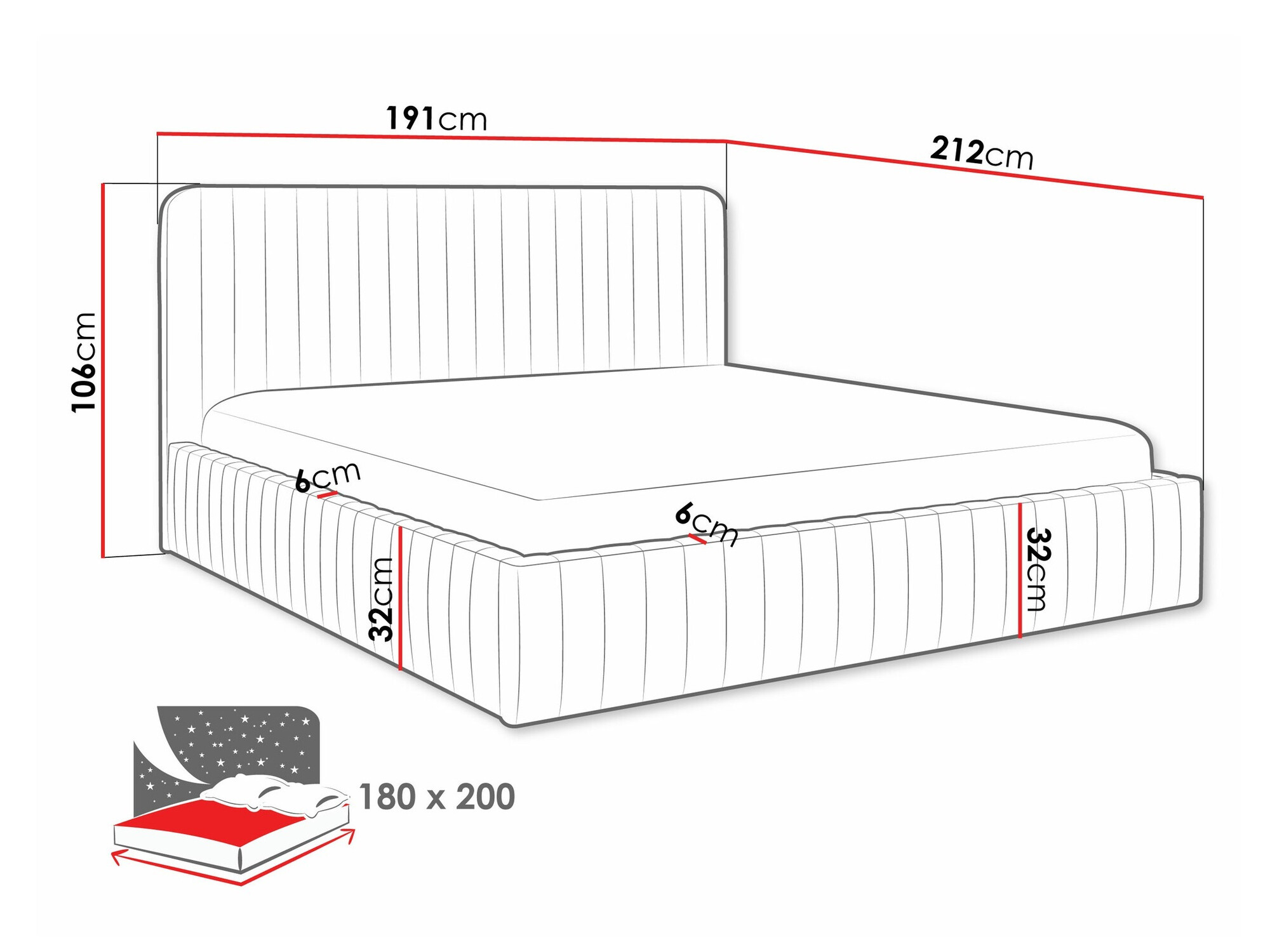 Lit TrendyNest Caprion (Velluto 25)