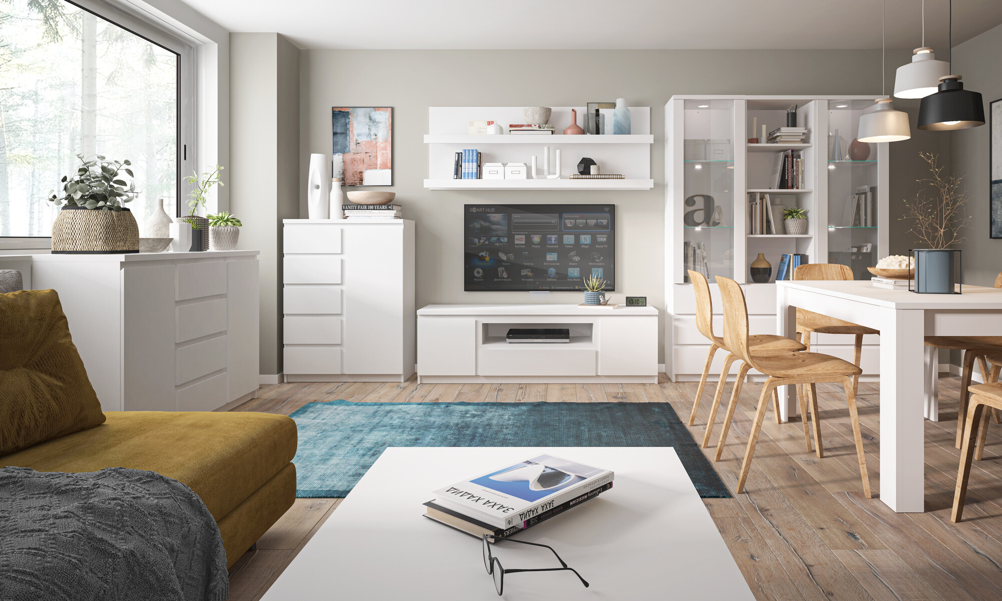 Meuble TV Merfere 108 (Blanc)