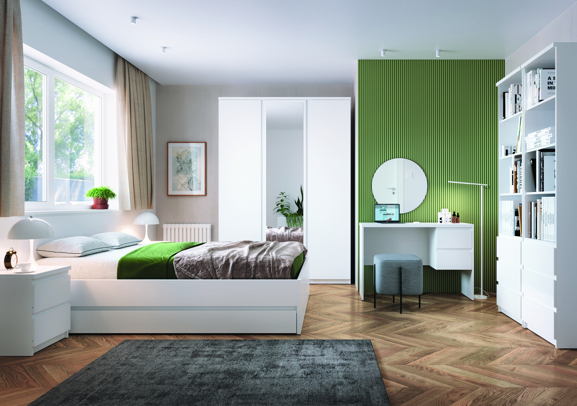 Armoire Merfere 104 (Blanc)