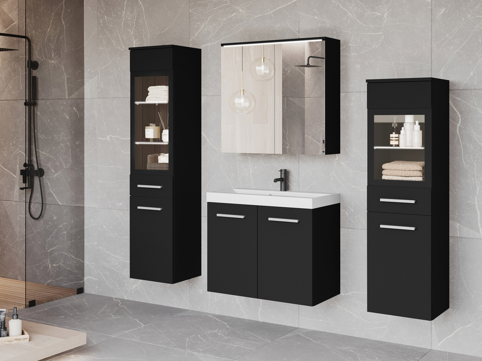 Ensemble de salle de bain Scientia III (Graphite)