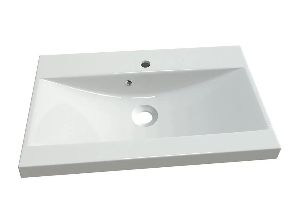 Ensemble de salle de bain Scientia III (Blanc brillant + Blanc)