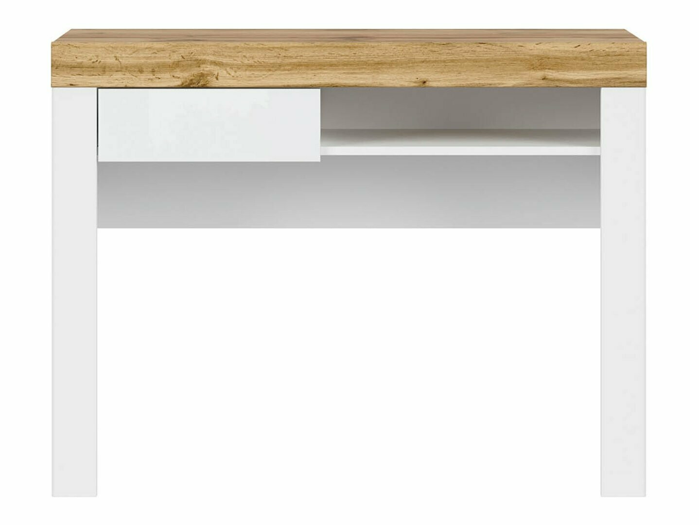Bureau Sonsoru 131 (Blanc + Blanc brillant + Chêne wotan)