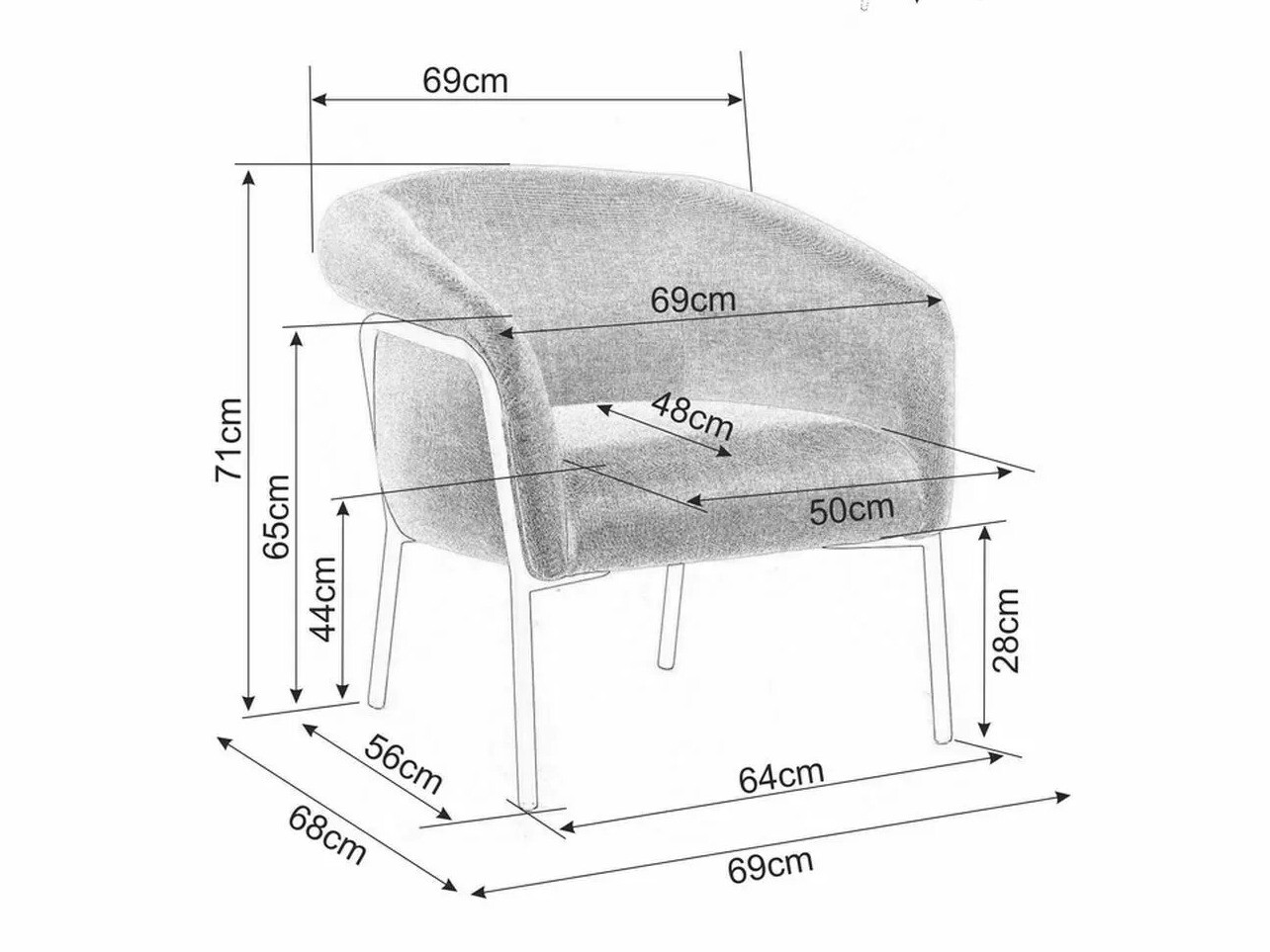 Fauteuil Detroit 102 (Gris)