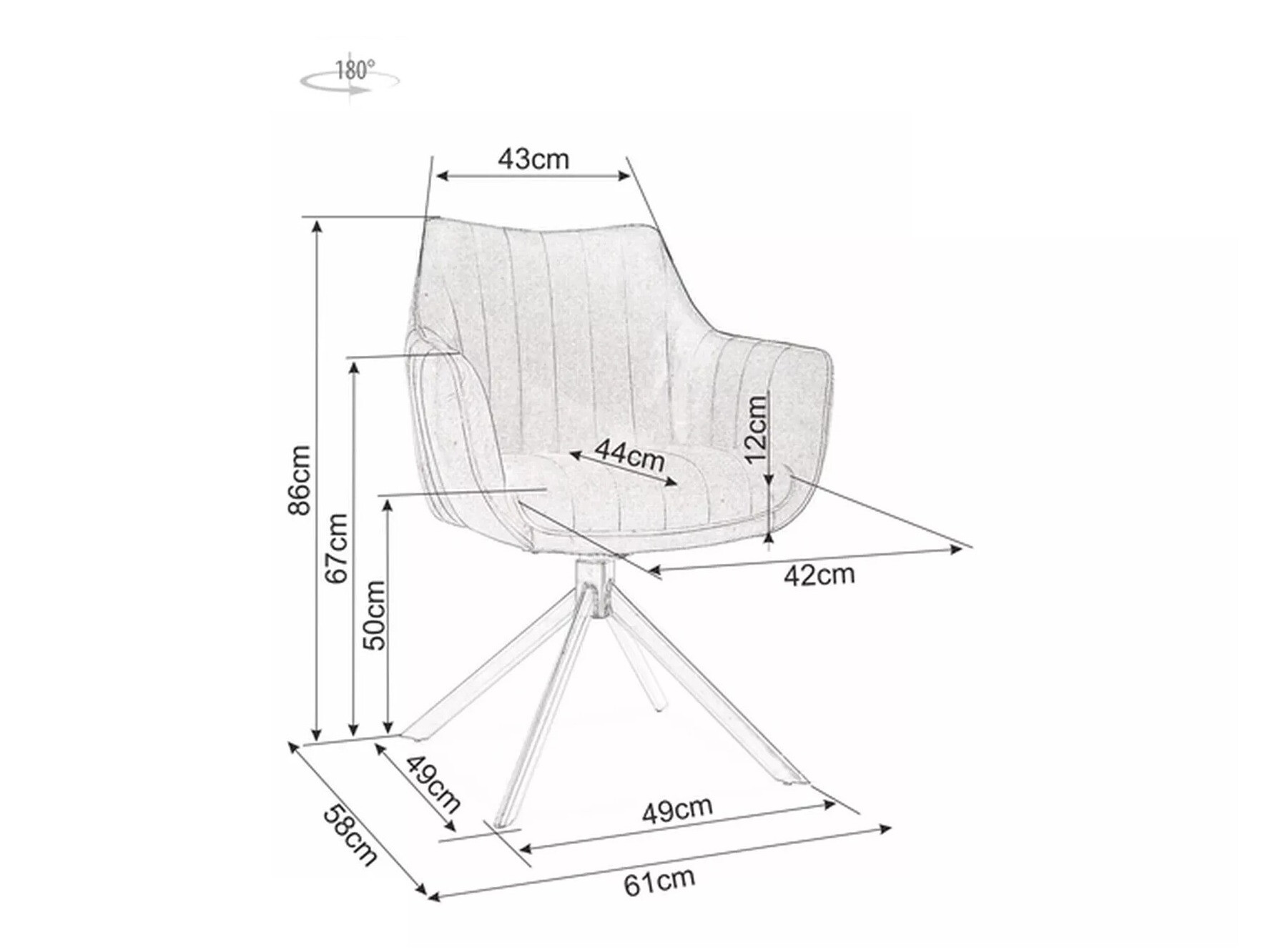 Chaise Detroit 134 (Bleu)