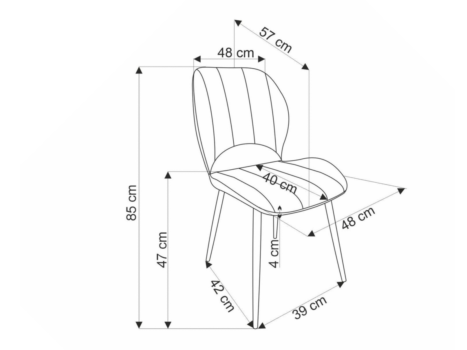 Chaise Houston 1738 (Noir)