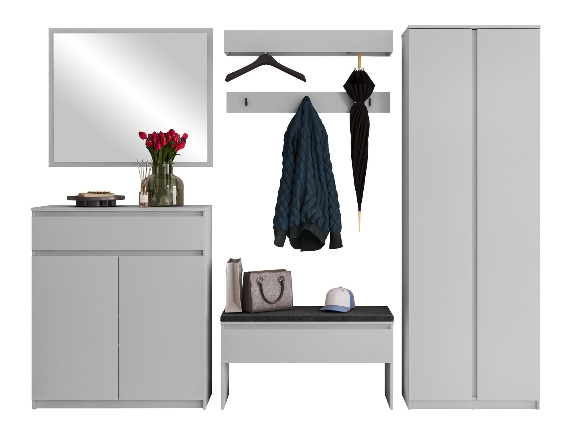 Meuble d'entrée Avisor I (Gris)