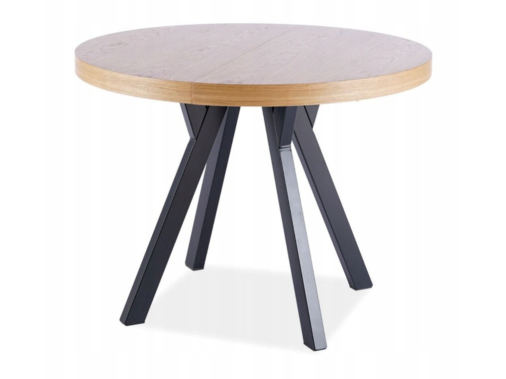 Table Detroit 121 (Chêne + Noir)