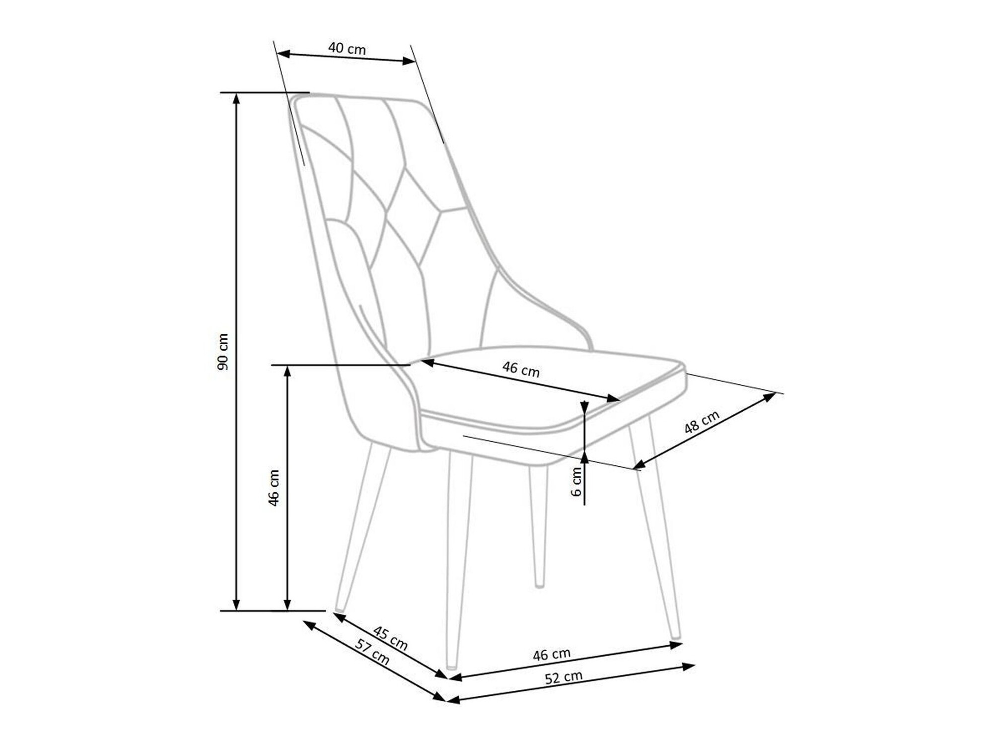 Chaise Houston 873 (Bleu foncé)