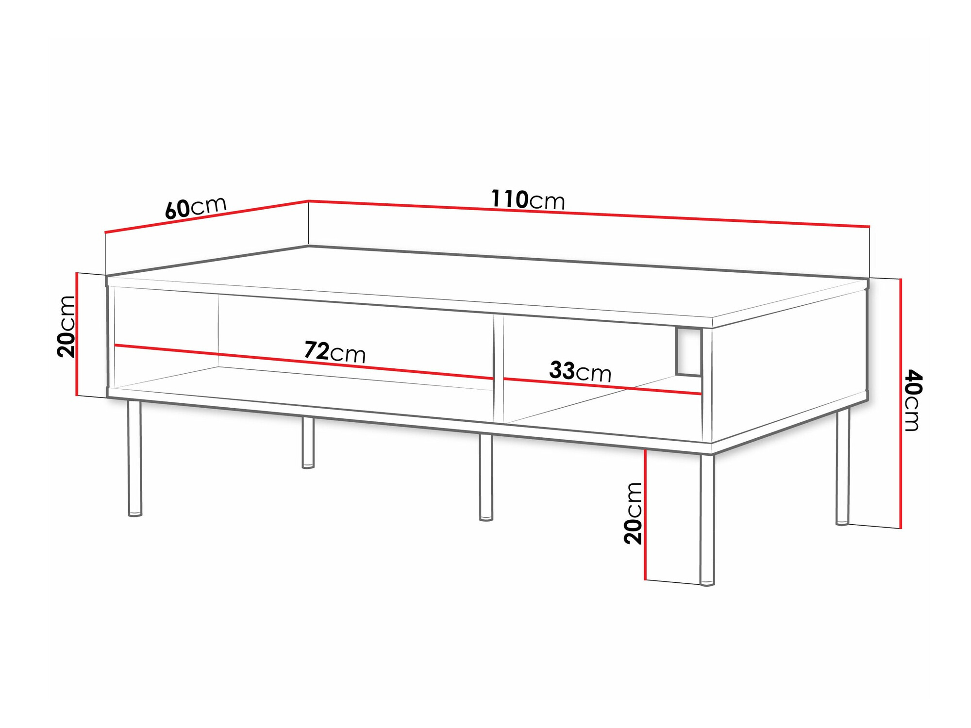 Table basse Celra (Noir)