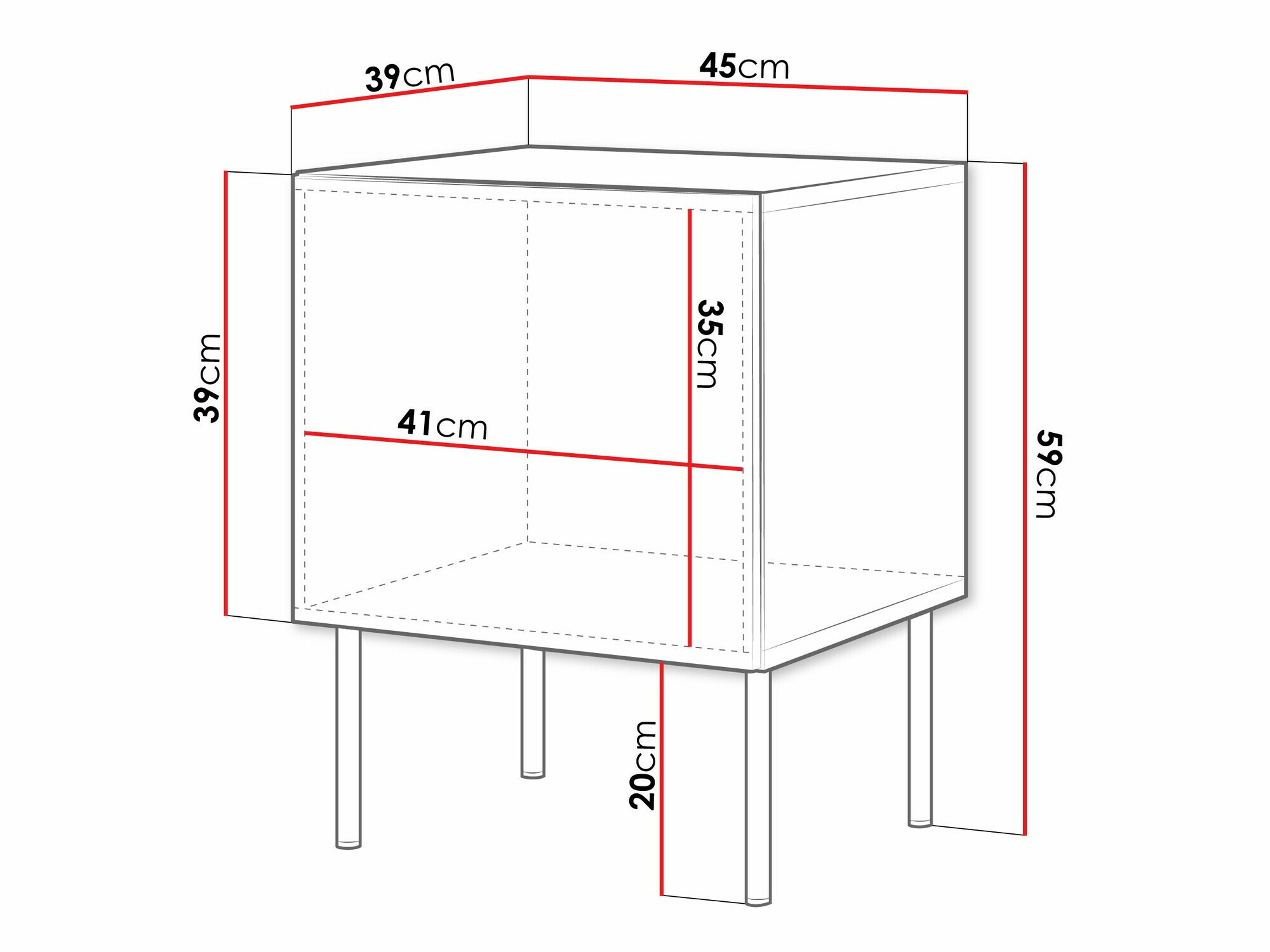 Ensemble de tables de chevet Celra (Blanc)