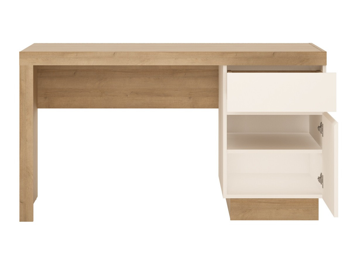 Bureau Feldeli 100 (Riviera chêne + Blanc brillant)