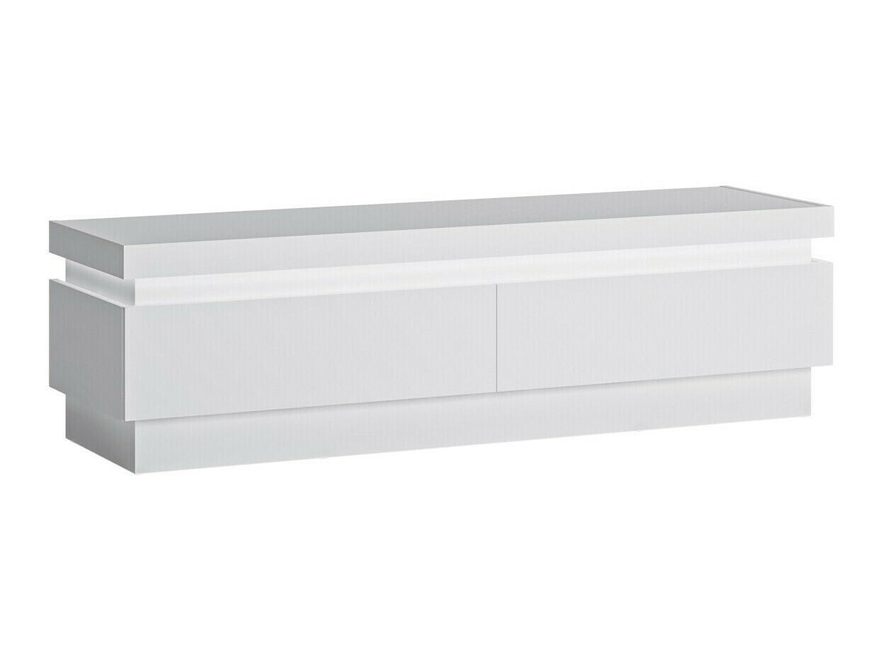 Meuble TV Feldeli 101 (Blanc + Blanc brillant)