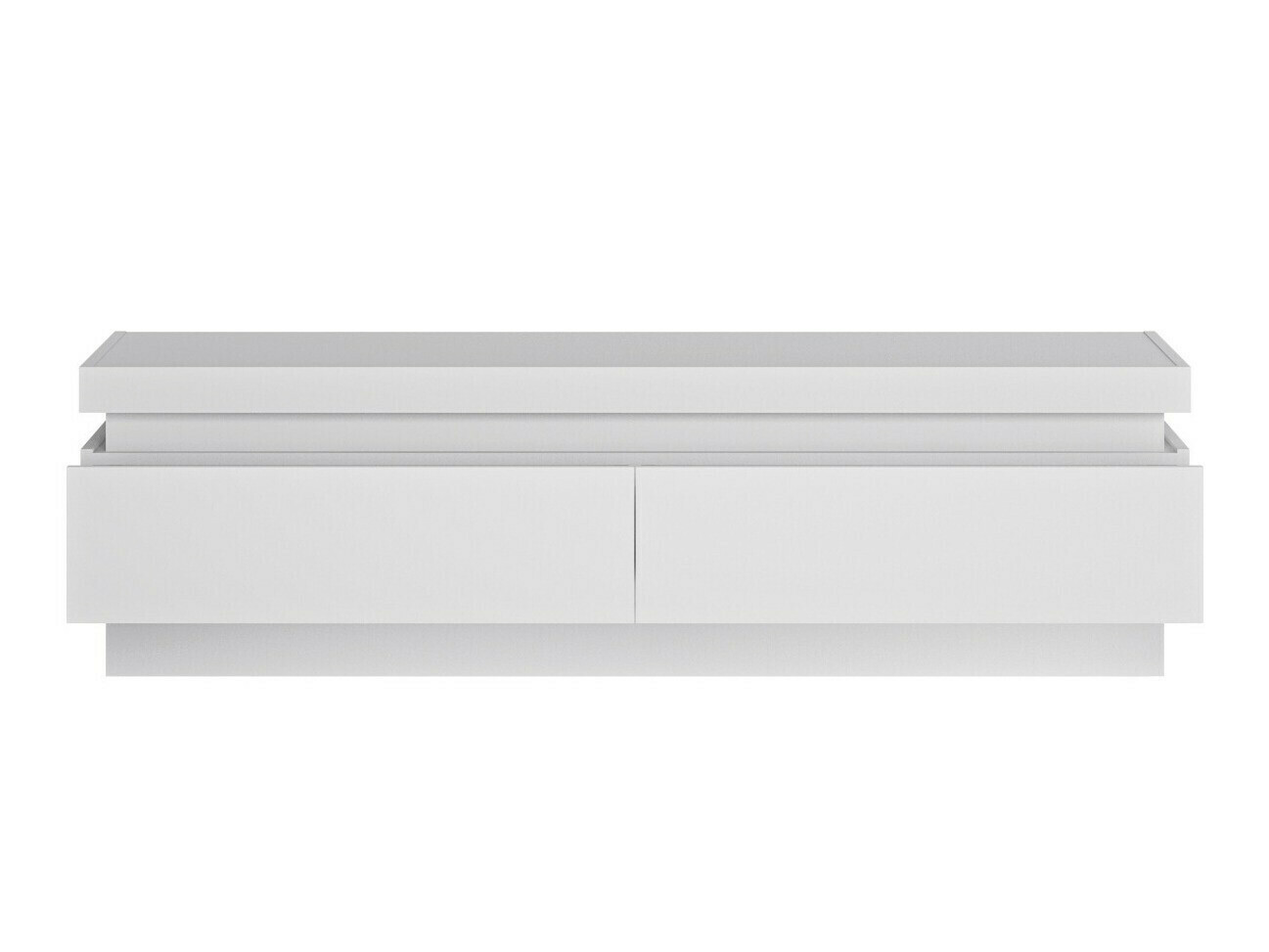 Meuble TV Feldeli 101 (Blanc + Blanc brillant)