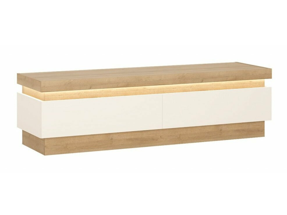 Meuble TV Feldeli 101 (Riviera chêne + Blanc brillant)