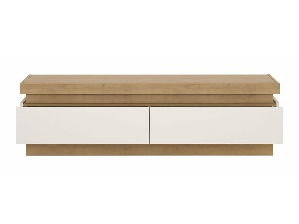 Meuble TV Feldeli 101 (Riviera chêne + Blanc brillant)