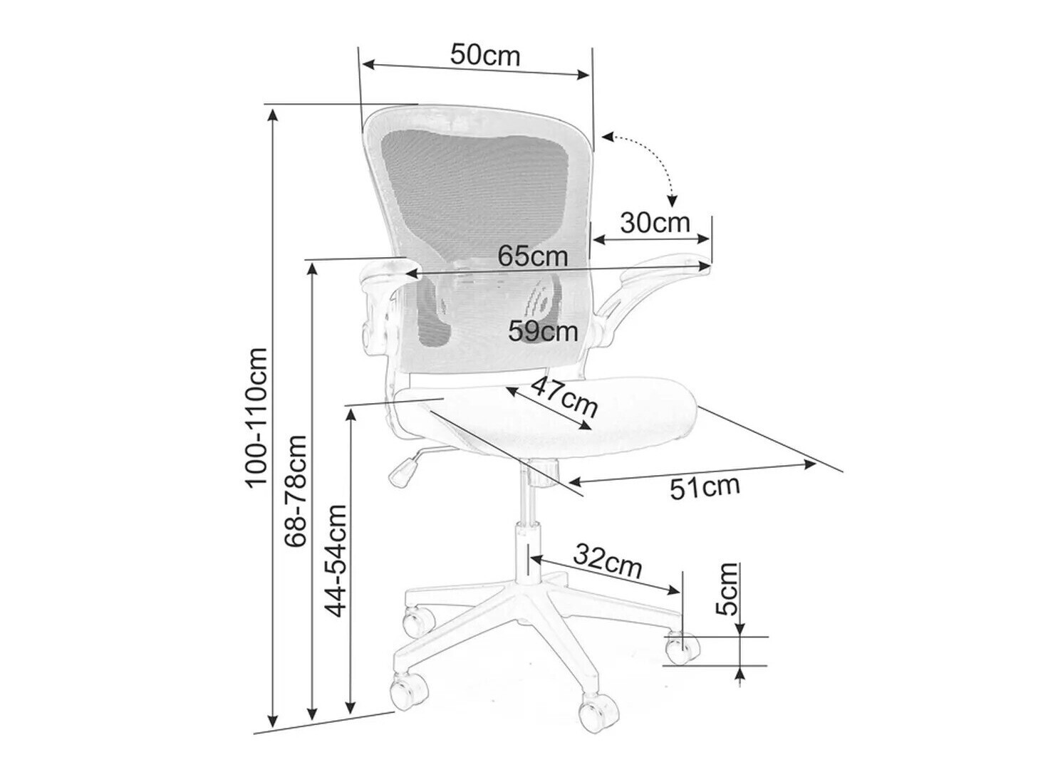Chaise de bureau Detroit 272 (Noir)