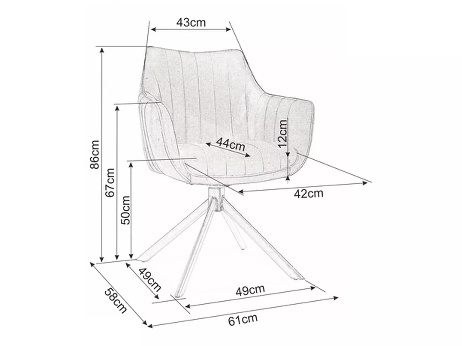Chaise Detroit 226 (Olivier clair)