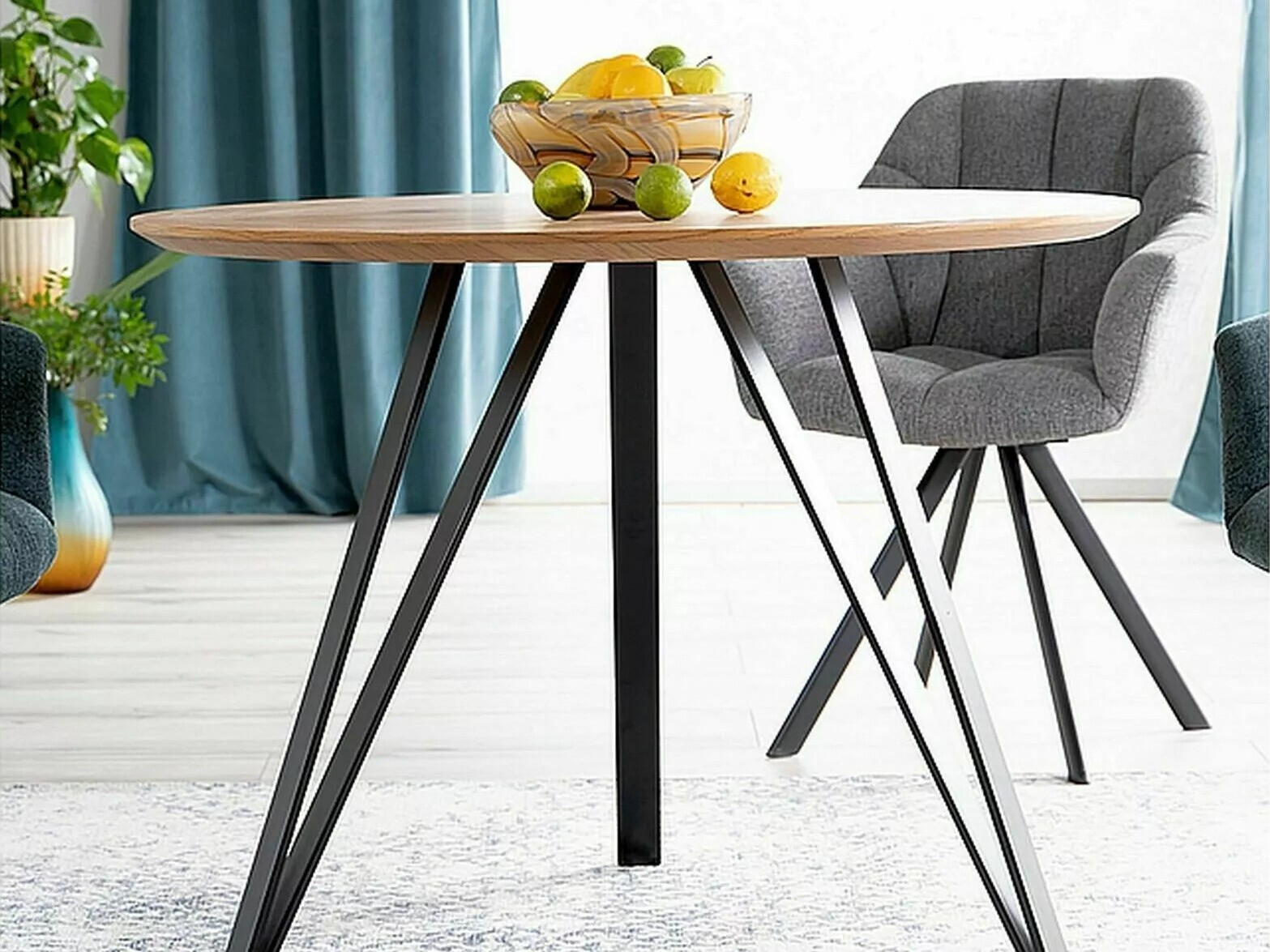 Table Detroit 251 (Noir + Chêne)