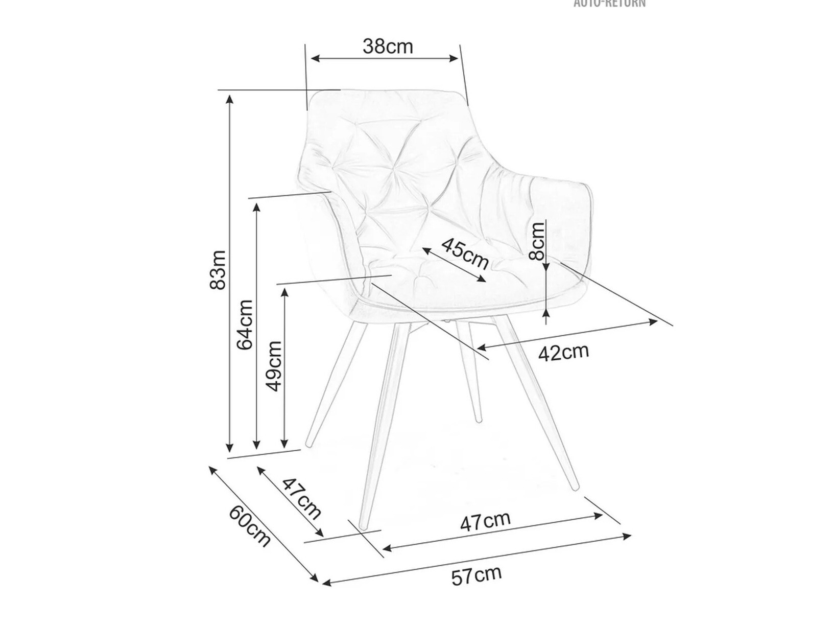Chaise Detroit 286 (Noir)