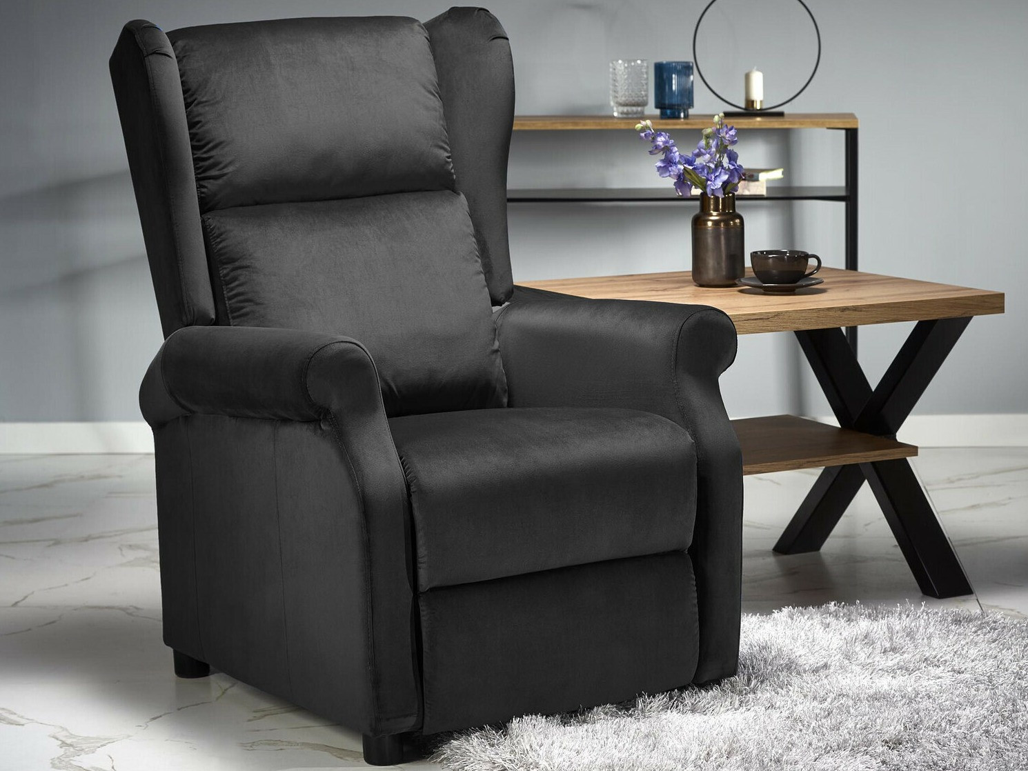 Fauteuil inclinable Houston 878 (Noir)