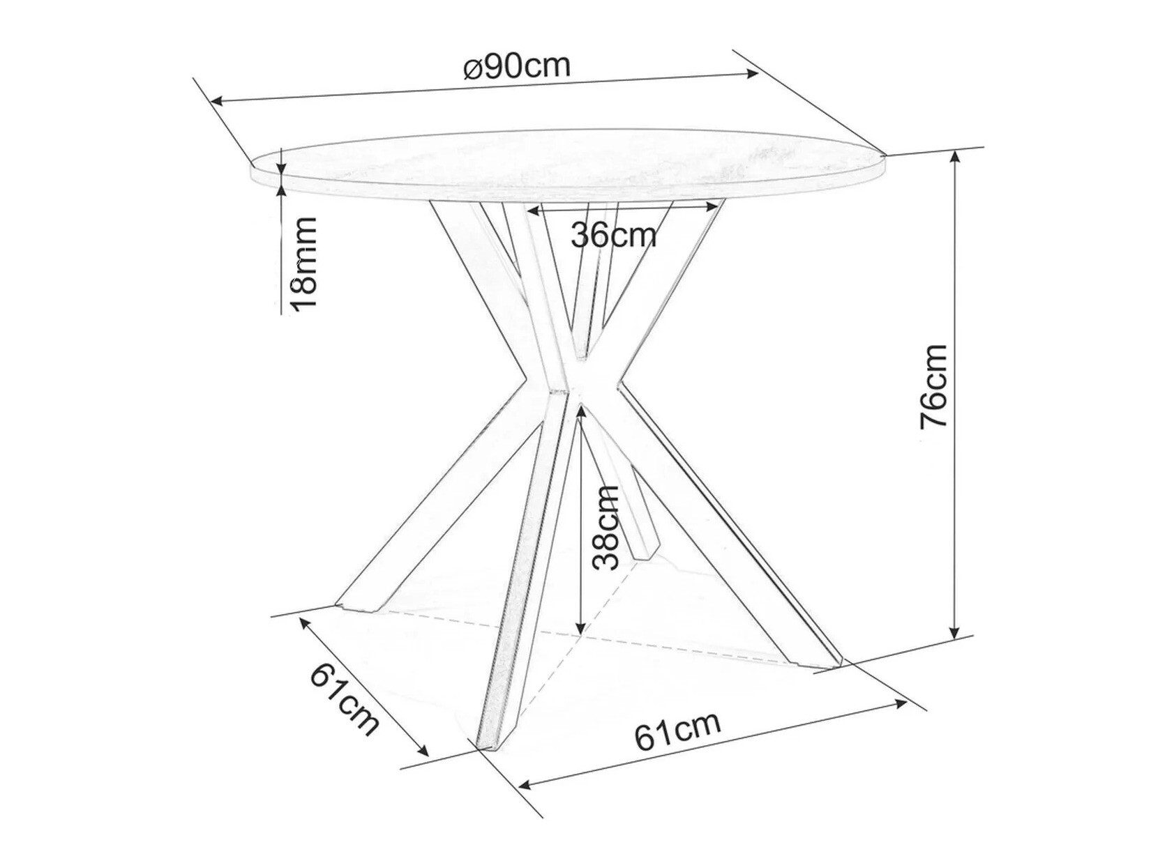 Table Detroit 280 (Noyer)